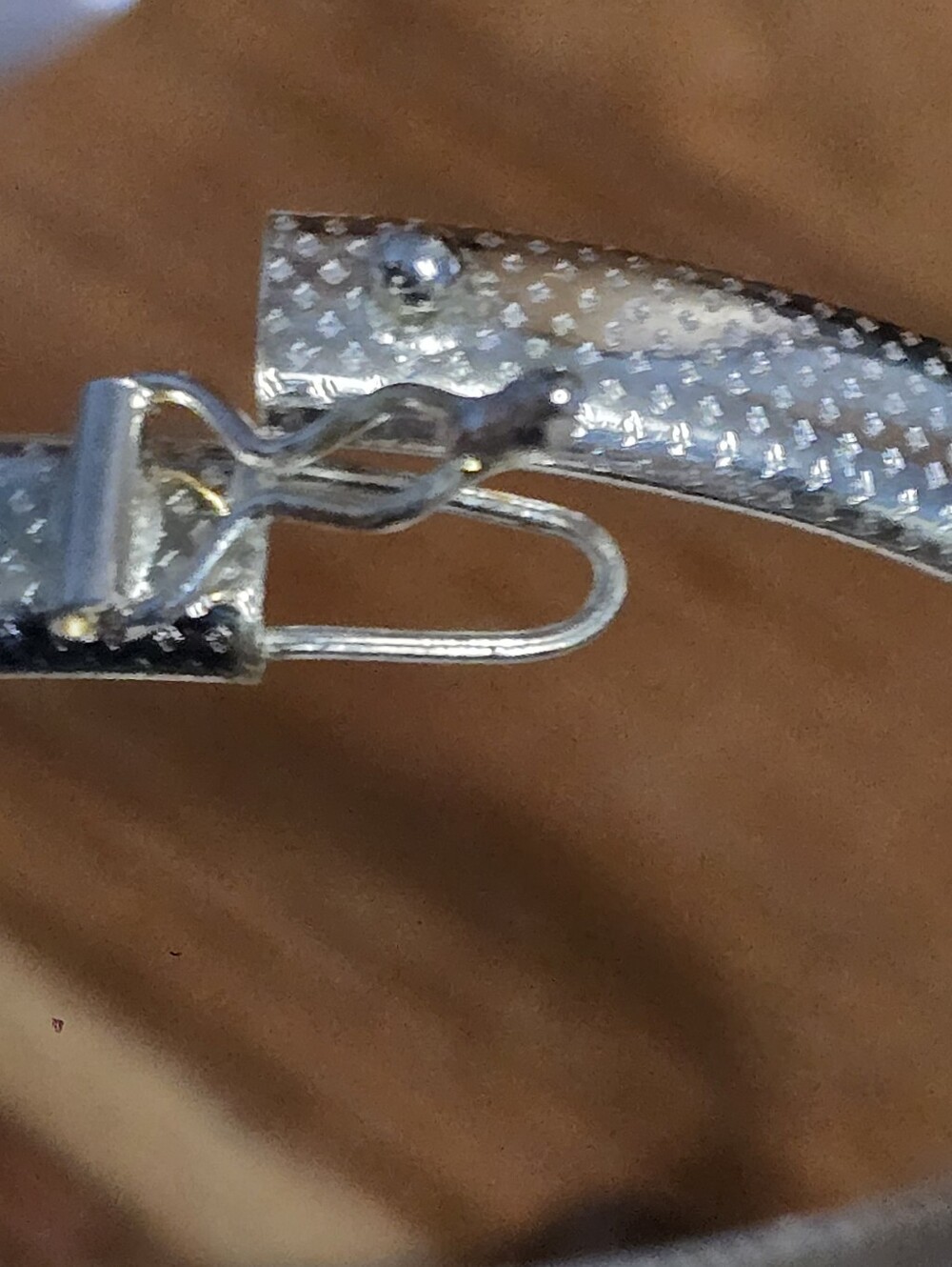 925 Sterling Silver Engraved Starburst Bangle Bracelet - Picture 7 of 7